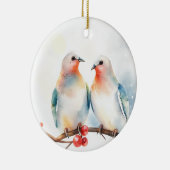 Zwei Turteltauben Keramik Ornament (Rechts)