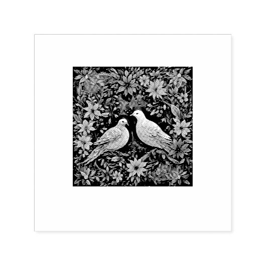 Zwei Turteltauben Permastempel (Design)