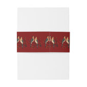 Zwei Turteltauben-Schablone im Retro-Stil 7 Einladungsbanderole (Rückseitenbeispiel)