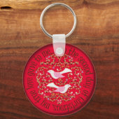 Zwei Turteltauben Schlüsselanhänger (Vorderseite)