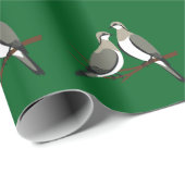 Zwei Turteltauben Schneiden Stencil Retro Stil 1 Geschenkpapier (Rolleneckpunkt)