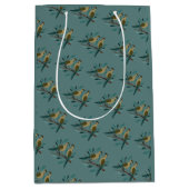 Zwei Turteltauben Schneiden Stencil Retro Stil 3 Mittlere Geschenktüte (Vorderseite)