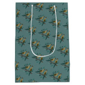 Zwei Turteltauben Schneiden Stencil Retro Stil 3 Mittlere Geschenktüte (Rückseite)