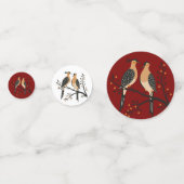 Zwei Turteltauben Schneiden Stencil Retro Stil 7 Konfetti (Vorderseiten)