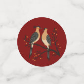 Zwei Turteltauben Schneiden Stencil Retro Stil 7 Konfetti (Klein Vorderseite)