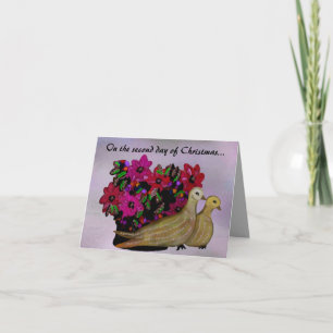 Zwei Turtle Docks Cards Feiertagskarte