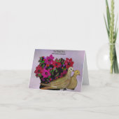 Zwei Turtle Docks Cards Feiertagskarte (Rückseite)