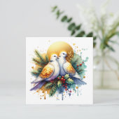Zwei Turtle Doves | 12 Weihnachtstage Feiertagskarte (Stehend Vorderseite)