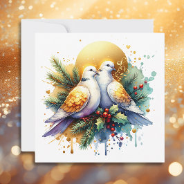 Zwei Turtle Doves | 12 Weihnachtstage Feiertagskarte
