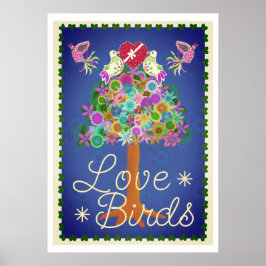 Zwei Turtle Doves 20x28poster Poster