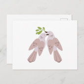Zwei Turtle Doves Postkarte (Vorne/Hinten)