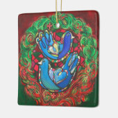 Zwei Turtle Doves Weihnachtsschmuck (Links)