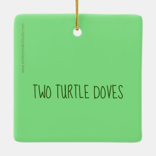 Zwei Turtle Doves Weihnachtsschmuck (Rückseite)
