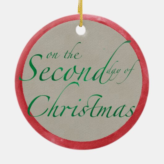 Zwei Turtle Doves Weihnachtsschmuck (Hinten)