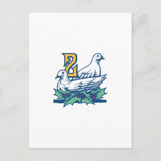 Zwei Turtledoves Postkarte (Vorderseite)