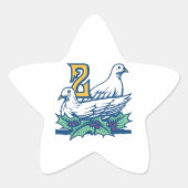 Zwei Turtledoves Stern-Aufkleber (Vorderseite)