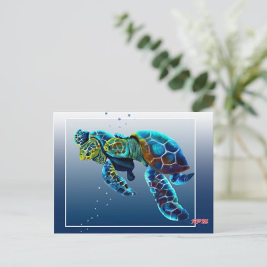 Zwei Turtles Postkarte (Stehend Vorderseite)