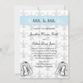 Zwei Tuxedo Groom Gay Hochzeit Einladung (Rückseite)