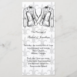Zwei Tuxedo Groom Gay Wedding Programm