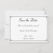 Zwei Tuxedos auf White Gay Wedding retten das Datu Save The Date (Vorderseite)