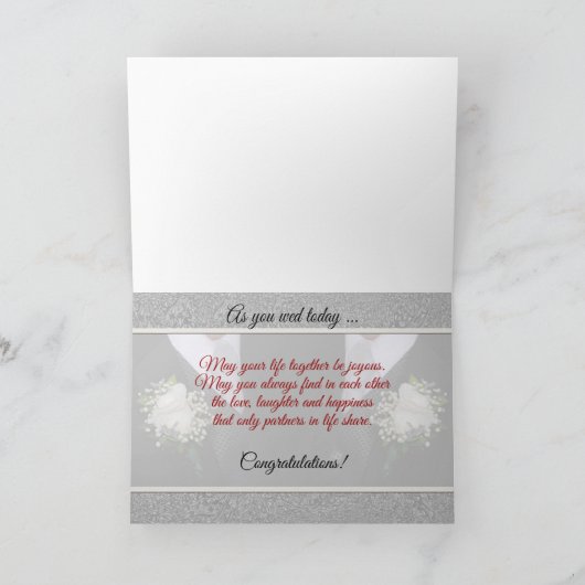 Zwei Tuxedos Gay Wedding Gratulation Karte (Innenseite)