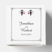 Zwei Tuxedos in der Box "White Gay Gastgeschenk Ho Geschenkschachtel (Oben)