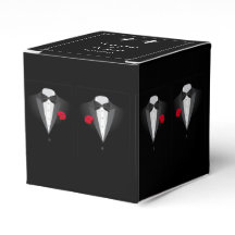 Zwei Tuxedos mit Rote Rose Gay Gastgeschenk Hochze