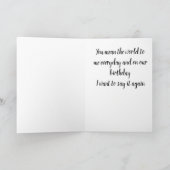 ***ZWEI U GEMEIN DIE GESAMTE WELT FÜR MICH*** KARTE (Innenseite)