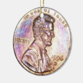 Zwei überlagerte Penny Keramik Ornament (Links)