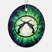 Zwei überquerte Kolben; glühend Keramikornament (Links)