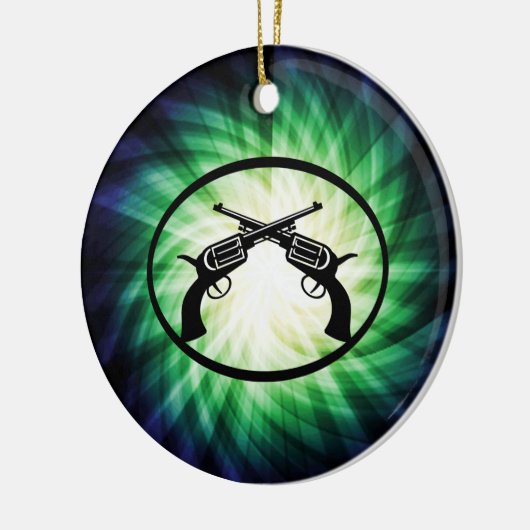 Zwei überquerte Kolben; glühend Keramikornament (Links)