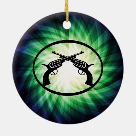 Zwei überquerte Kolben; glühend Keramikornament (Hinten)