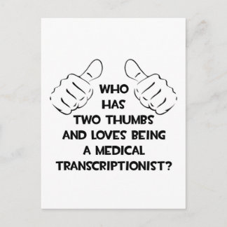 Zwei Umdrehungen .. Medizinischer Transkriptionist Postkarte