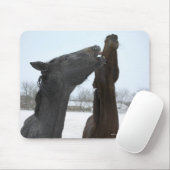 zwei umliegende Pferde Mousepad (Mit Mouse)