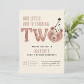 Zwei- und zweimal so Niedliche Einladung zum 2. Ge (Stehend Vorderseite)