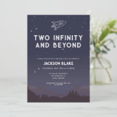 Zwei Unendlichkeiten und über die zweite Geburtsta Einladung (Stehend Vorderseite)