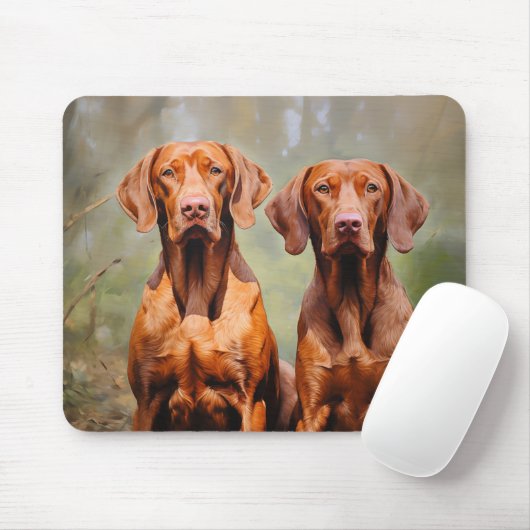 Zwei ungarische Vizslas Mousepad (Mit Mouse)