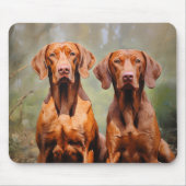 Zwei ungarische Vizslas Mousepad (Vorne)