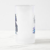 Zwei Unicorns und Wellen-Tassen Mattglas Bierglas (Mittel)
