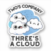 Zwei Unternehmen drohen einem wolkigen Wetterpuff Aufkleber (Vorderseite)