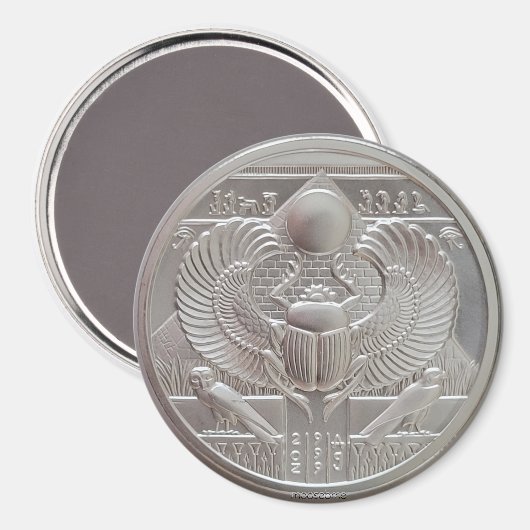 Zwei Unzen Silber Karab Runde Magnet (Vorderseite/Rückseite)