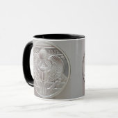 Zwei Unzen Silver Ray und Scarab Runde Tasse (Vorderseite Links)