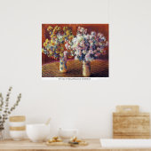 Zwei Vasen Chrysanthemas von Claude Monet Poster (Küche)