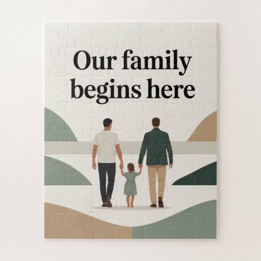 Zwei Väter Baby-Party  Puzzle (Vertikal)