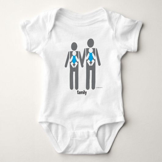 Zwei Väter, zwei Söhne Baby Strampler (Vorderseite)