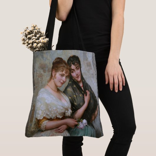 Zwei Venezianische Frauen von Eugene de Blaas Tasche (Von Nahem)