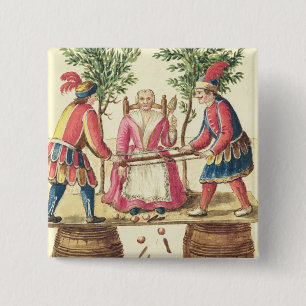 Zwei venezianische Magier, die eine Frau zur Button