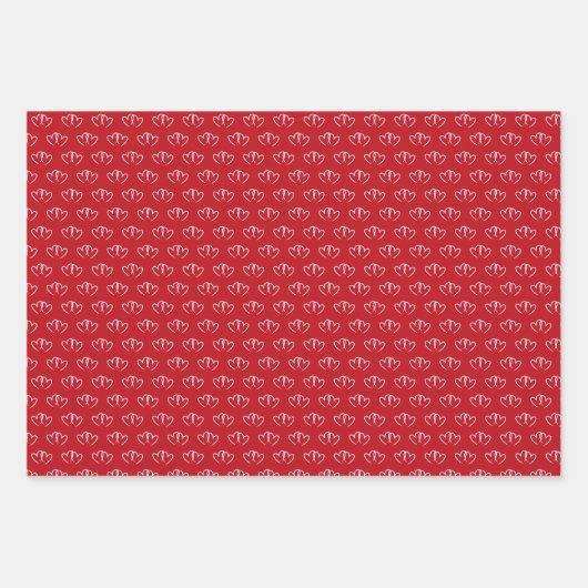 Zwei verbundene Herzen - Geschenkpapier Set (Vorderseite 3)