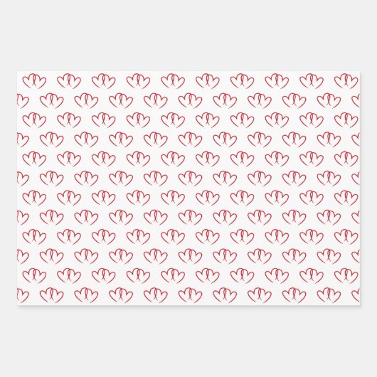 Zwei verbundene Herzen - Geschenkpapier Set (Vorderseite 2)