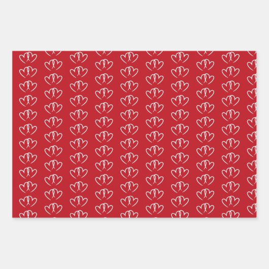 Zwei verbundene Herzen - Geschenkpapier Set (Vorderseite)
